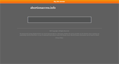 Desktop Screenshot of abortionaccess.info